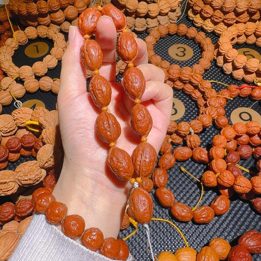 花**猫文玩核桃吊坠招财小枣钱袋子