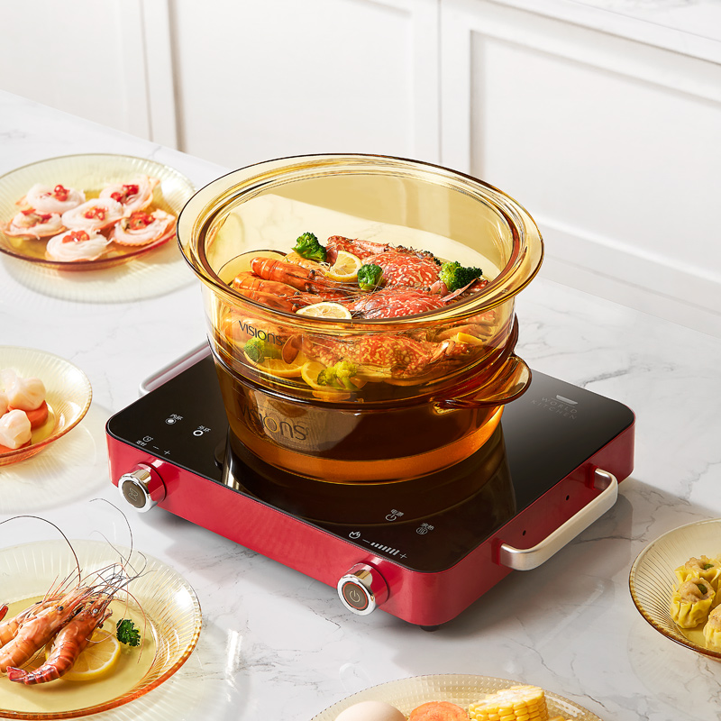 【蒸格】【套装全系列】【CORELLE】【透明玻璃锅】【可明火/耐高温】