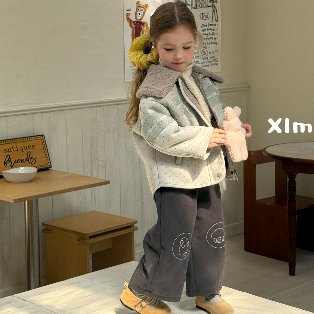 小鹿慕水 25冬 25740女童加厚圆点外套 （汉服）