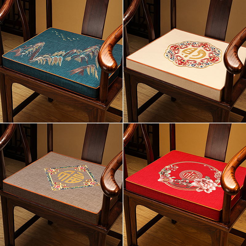 新中式乳胶椅垫椰棕坐垫红木实木座垫一体沙发垫椅子坐垫椅子