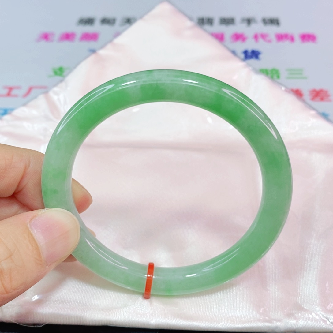 未镶嵌手镯翡翠54.5圈口圆条/完美力推