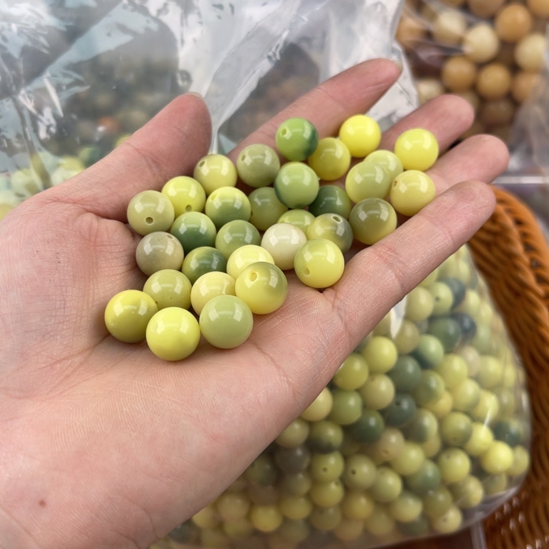 白玉菩提吊坠z11mm 100颗瑕