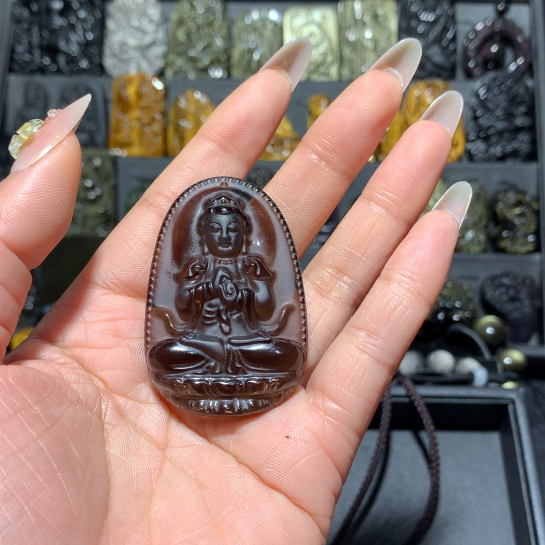 黑曜岩吊坠(赠链)未镶嵌༄****༄