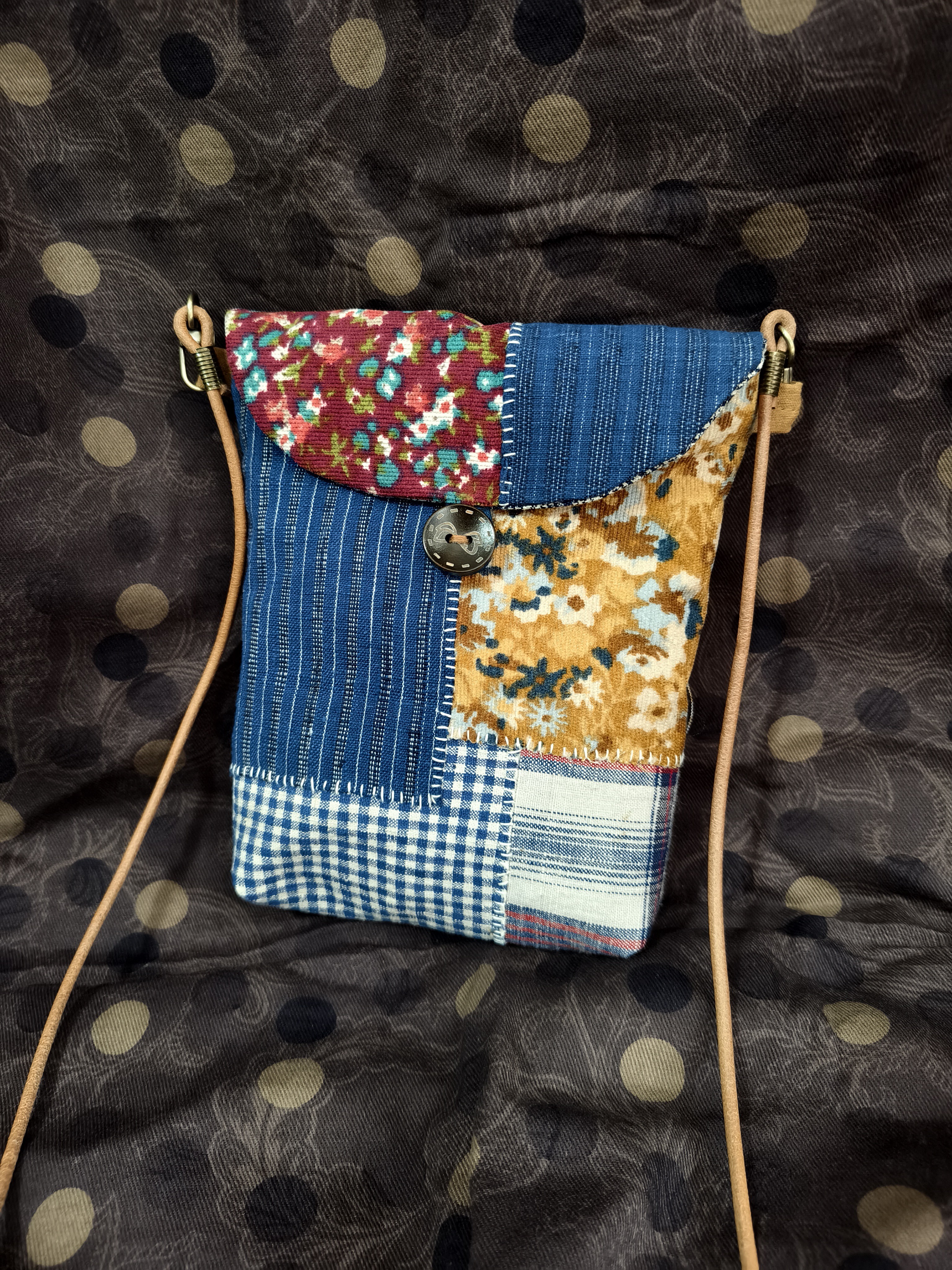 孤品原创复古手工拼缝布包，治愈系手作，