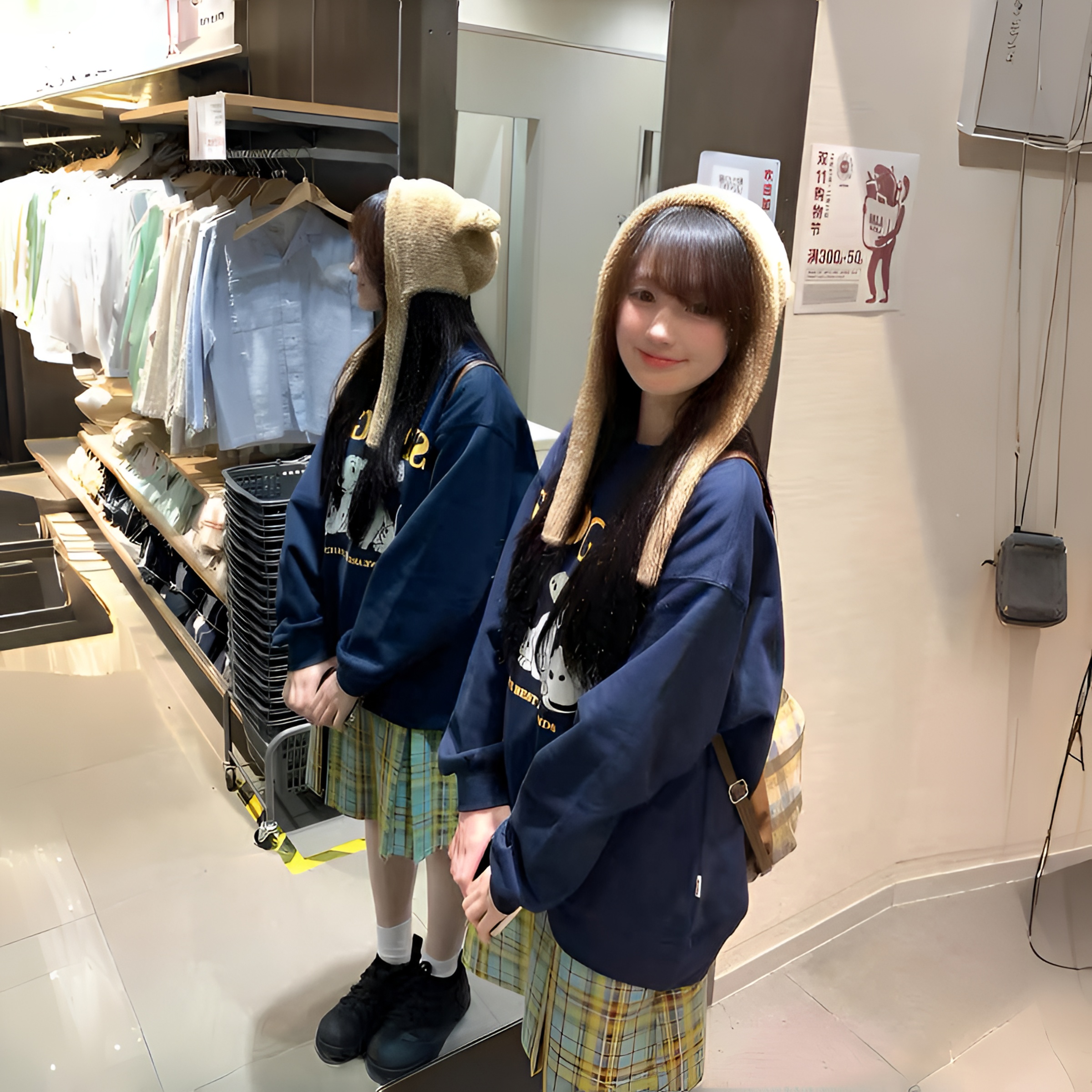 美式复古宽松大码胖mm240斤长袖圆领卡通斑点狗印花卫衣女上衣潮