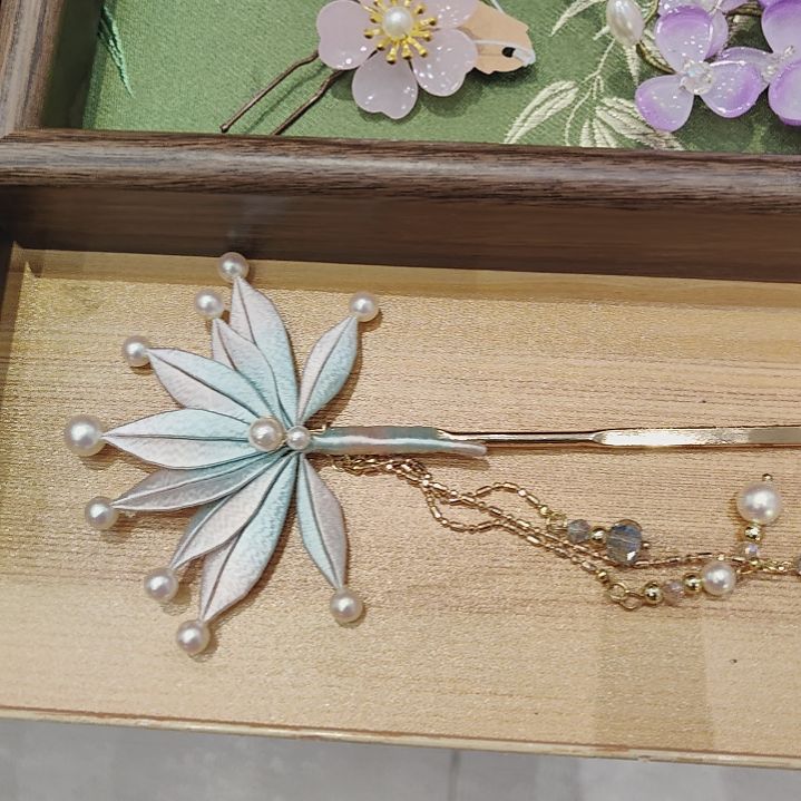 非遗缠花手工饰品缠花流苏步摇发簪