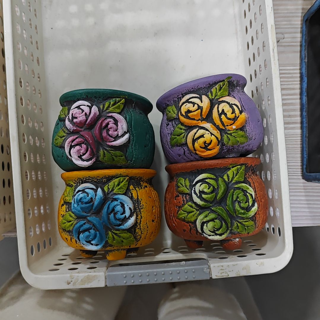 红陶吸水透气的白陶花盆凑满12发货