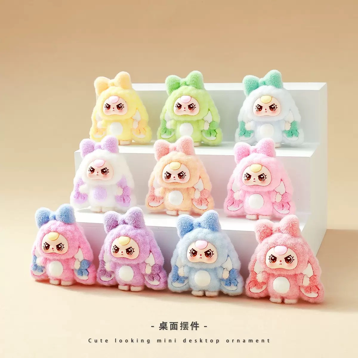 【许愿＋对对碰】植绒蝴蝶结娃三岁手工DIY树脂创意摆件桌面装饰