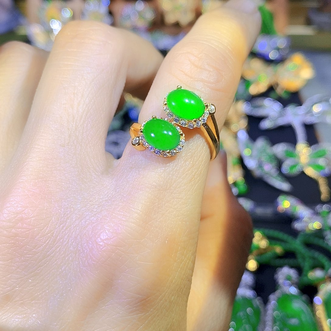 吊坠(不含链)银S925镶嵌翡翠