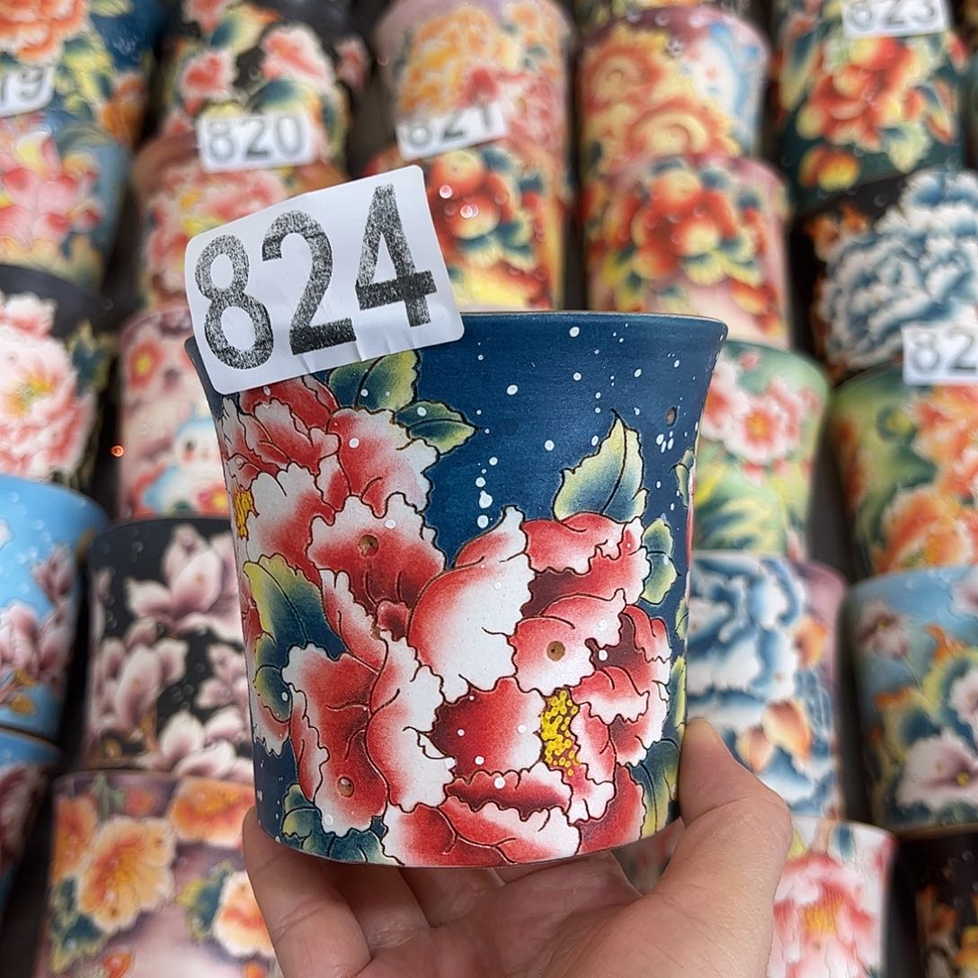 景德镇炫彩手绘口10.5高10