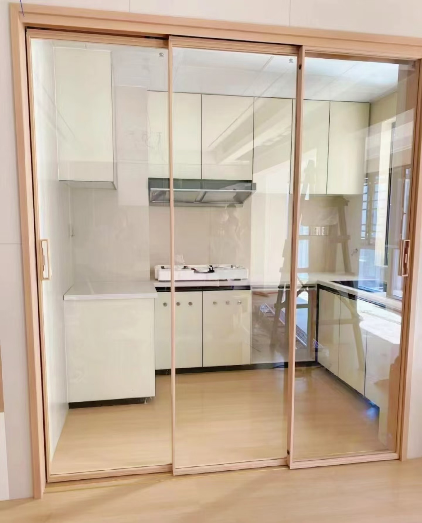 吊轨三联动四联动吊轨OPK完美系统推拉门厨房客厅阳台玻璃隔断