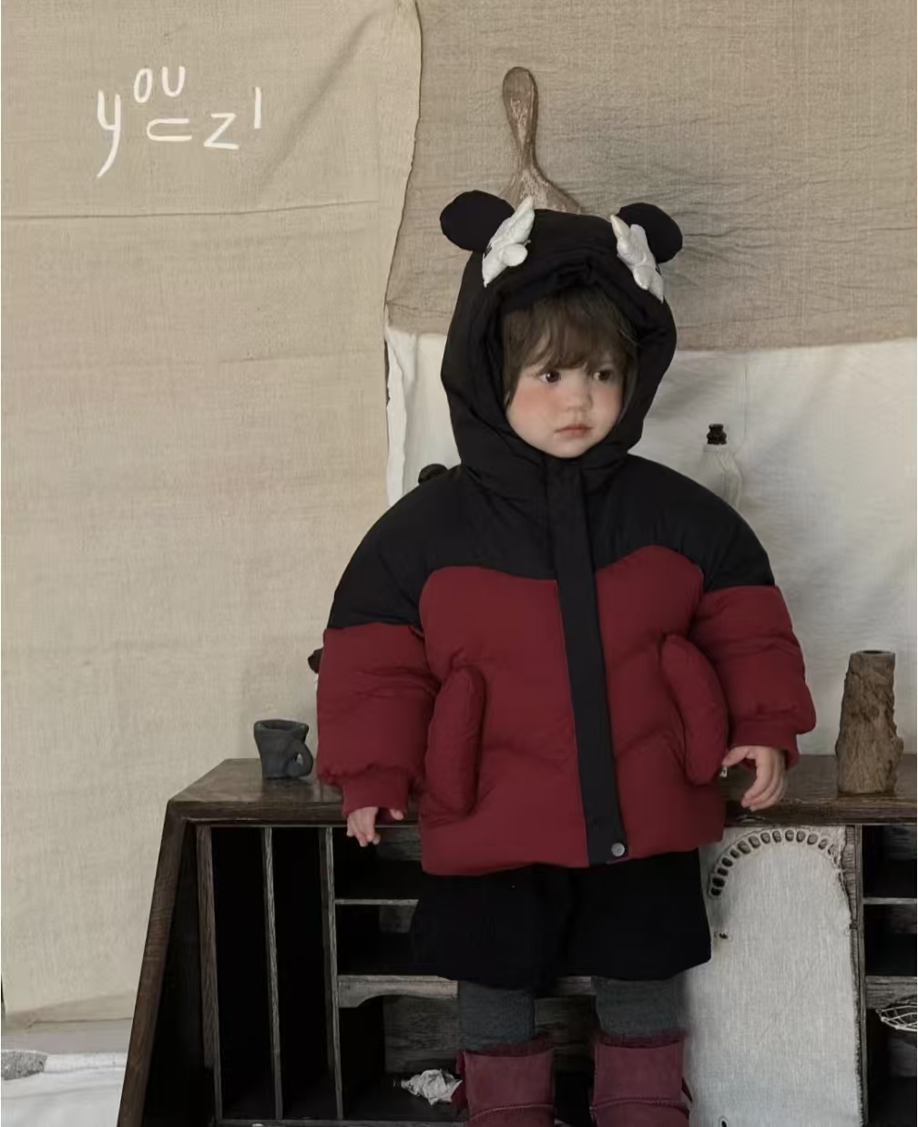 YouZi.右子大爆款米奇手套新国标羽绒外套