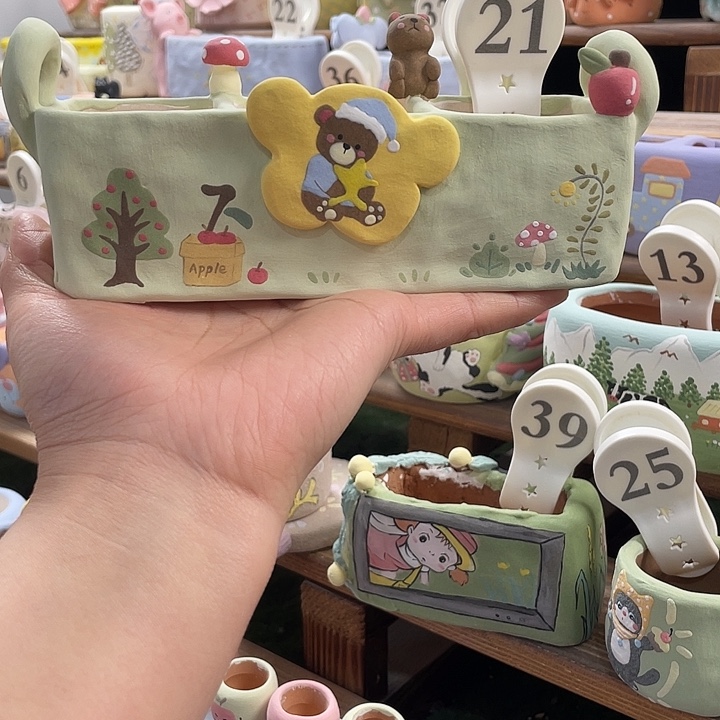 21…..手工手绘花盆