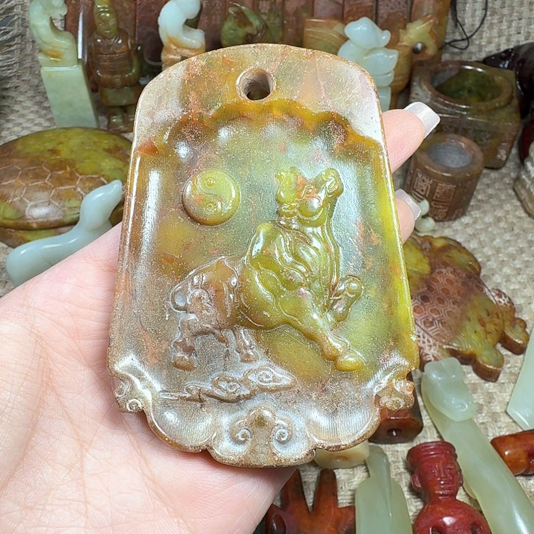 白玉菩提吊坠挂件