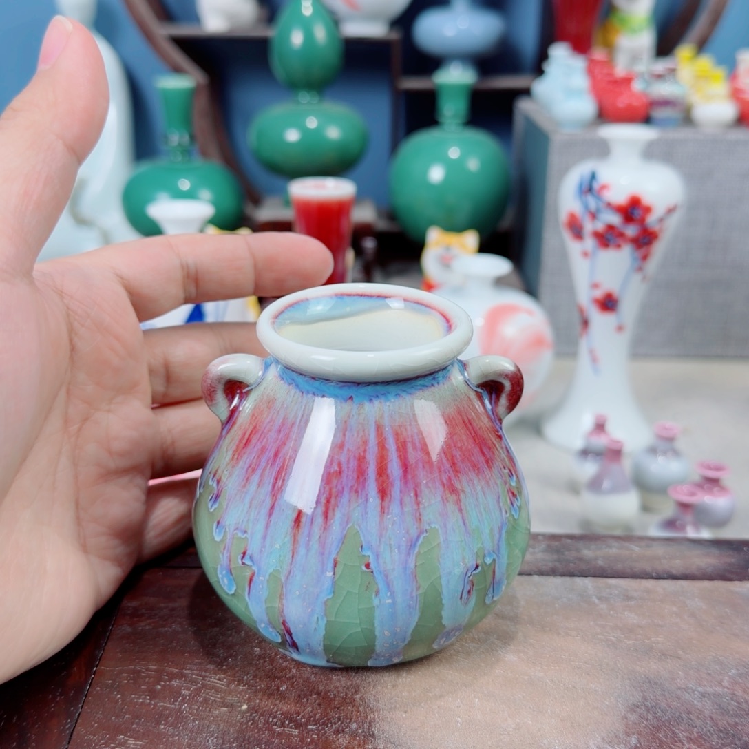陶瓷手工小花器摆件
