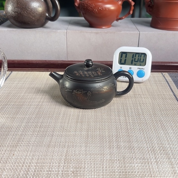 面***过紫砂茶壶宜兴原矿手工紫砂壶