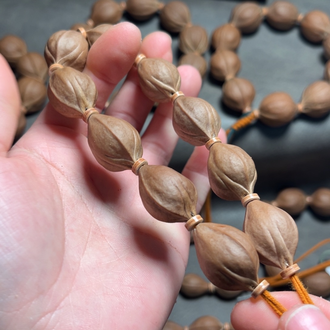 橄榄核手串/手链1726梅林铁核三花三面佛