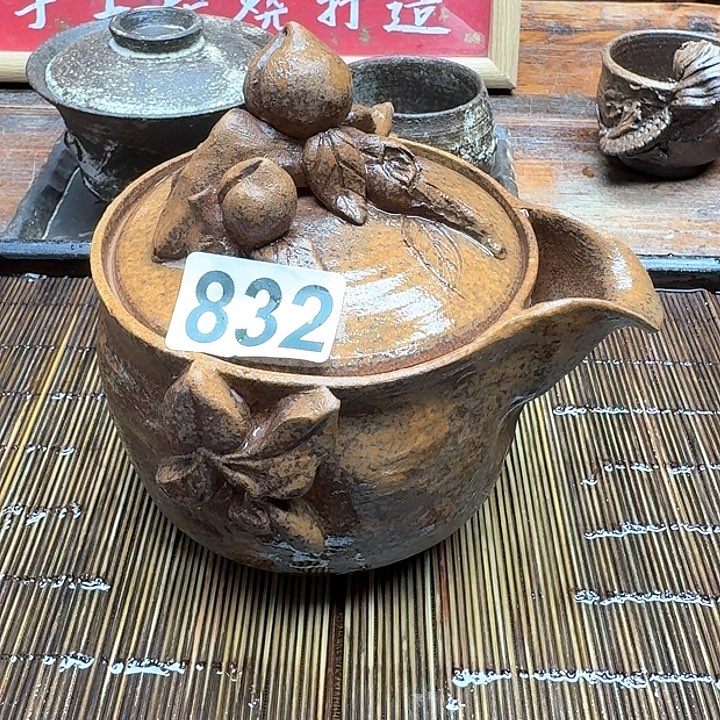 纯手工制作粗陶茶具