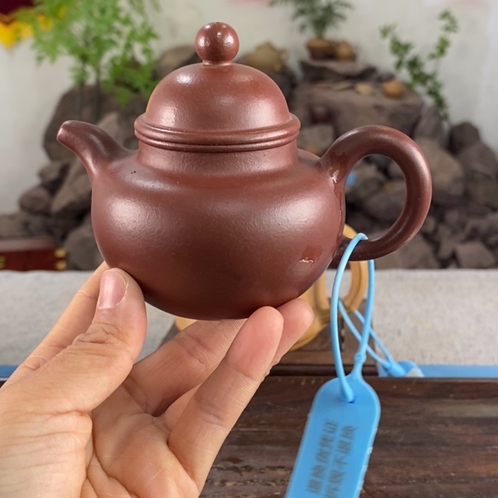 紫砂茶壶龙血砂多球150左右的容量
