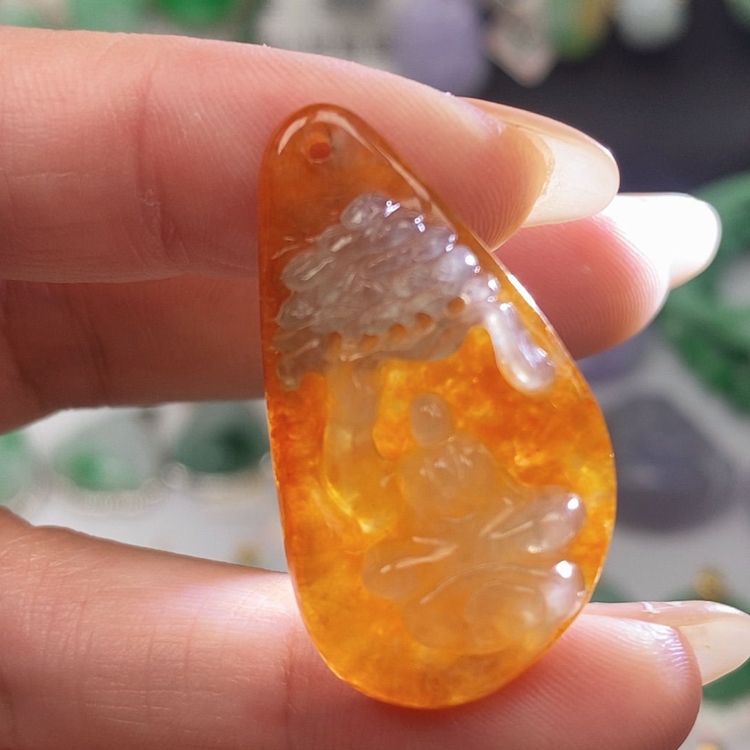 翡翠未镶嵌吊坠(不含链)