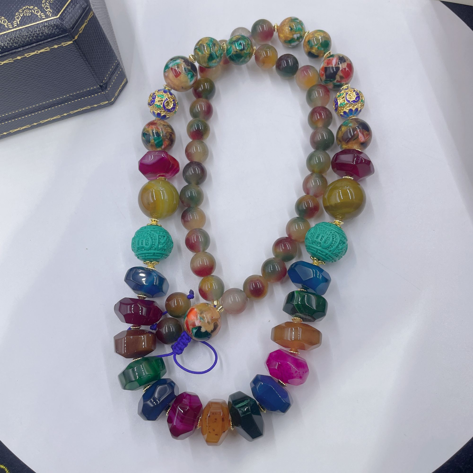 4520  七彩女娲之石 项链百搭多样性发货