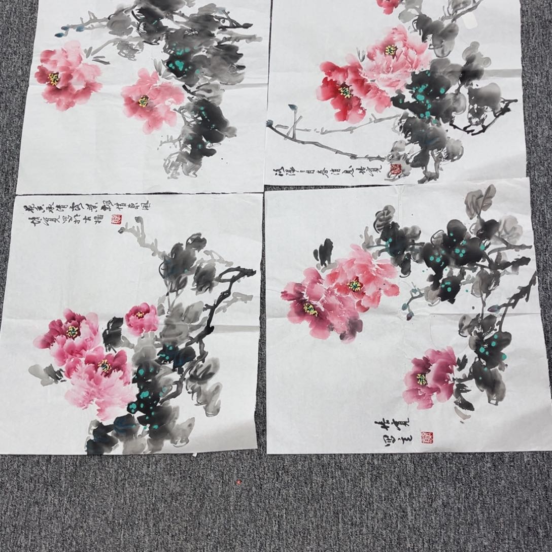 国画绘画大宝老师作品50.50/4张