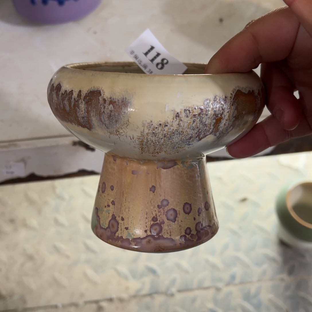 红陶口9高9 景德镇手工花盆