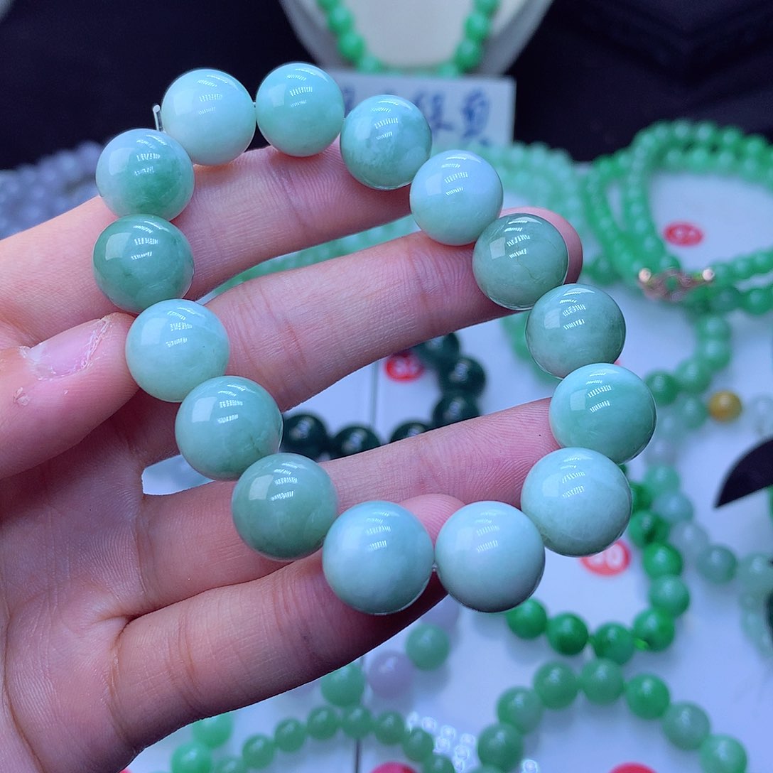 翡翠毛衣链未镶嵌13