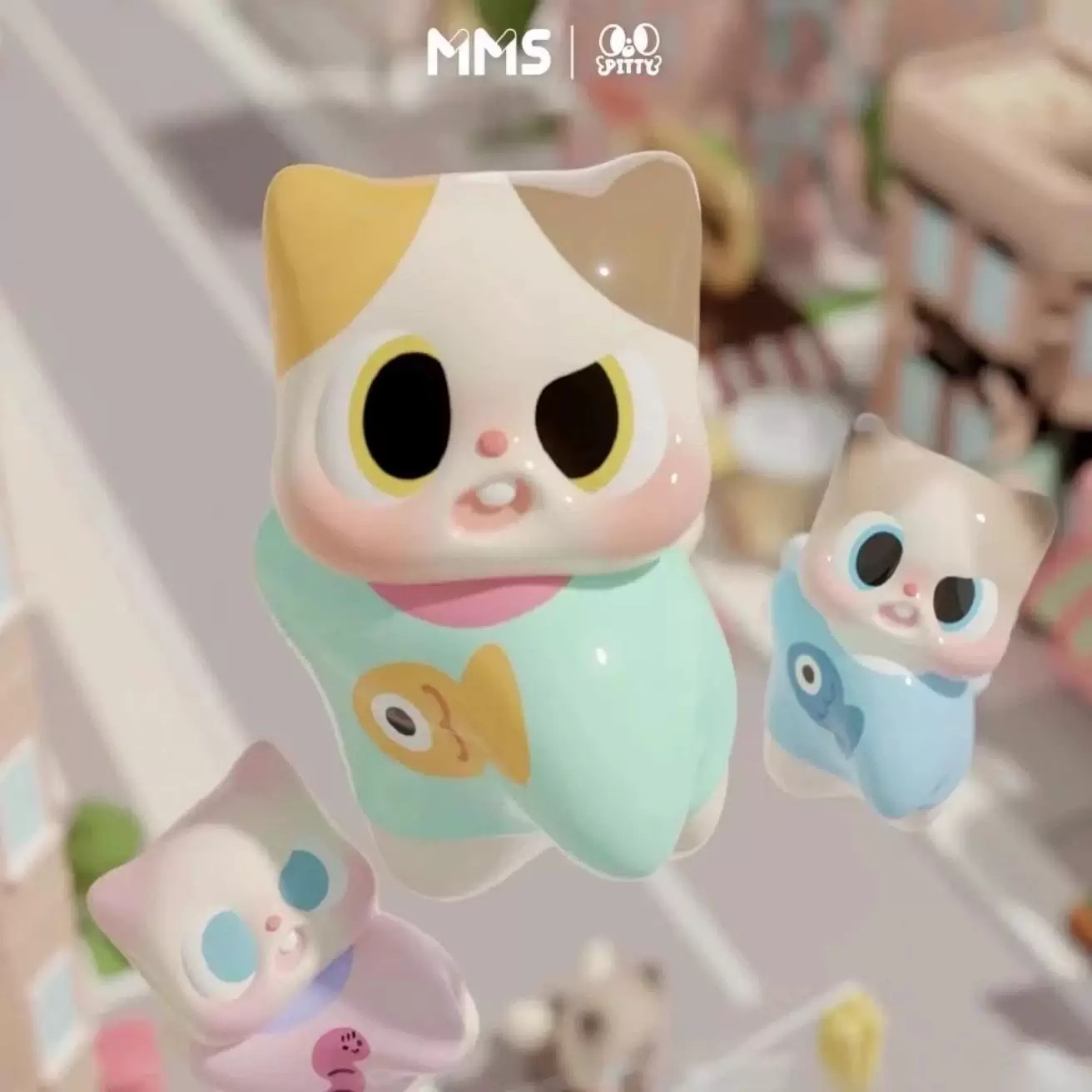 【蛋挞代拆】Pitty2代猫猫日常萌粒系列潮玩盲盒摆件可爱女生礼物