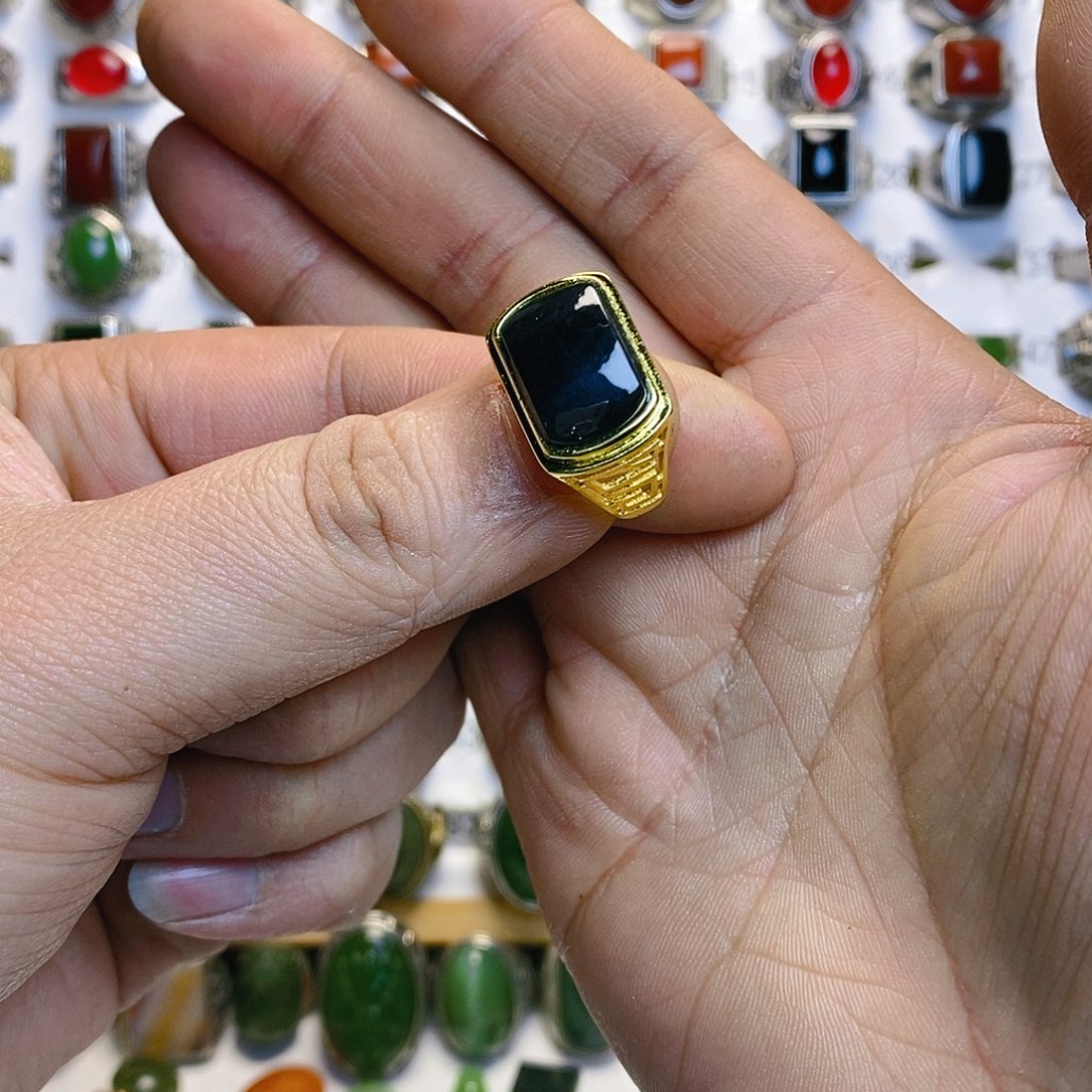 和田玉戒指未镶嵌春**雨