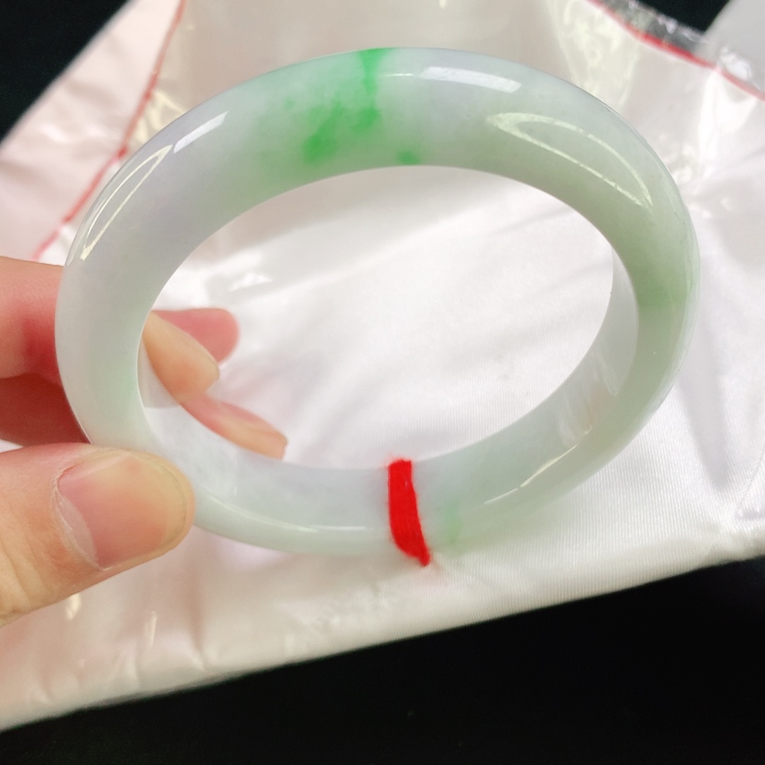 翡翠未镶嵌手镯天然缅甸翡翠59.6