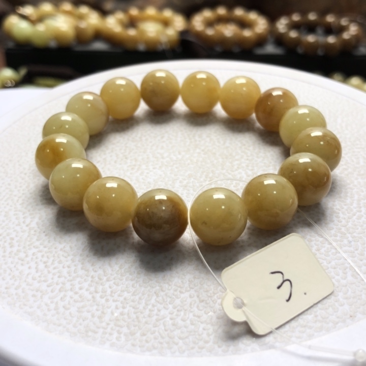 和田玉手串未镶嵌卡12