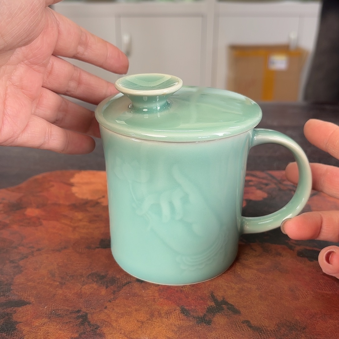 龙泉云间青瓷小米茶器