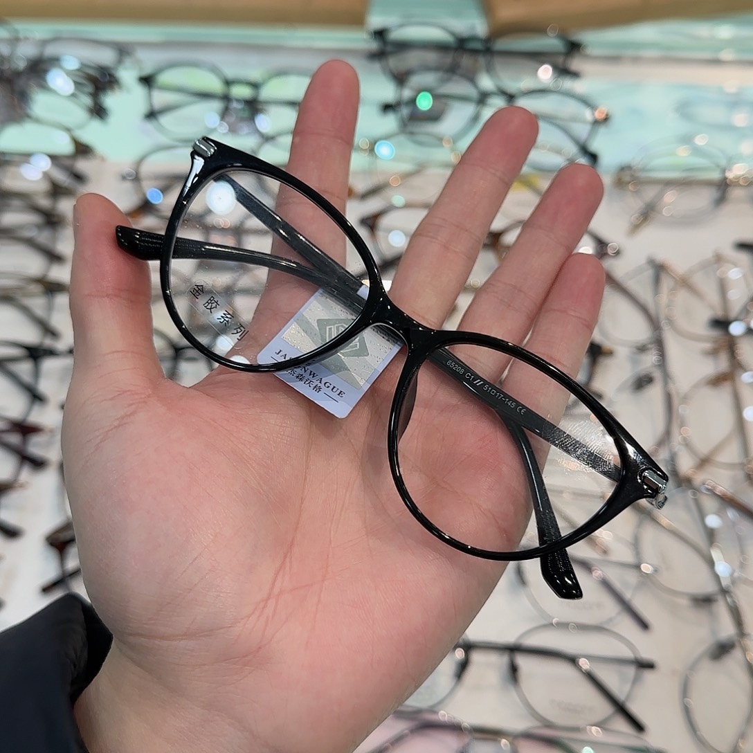 露丝同款黑框猫眼素颜眼镜