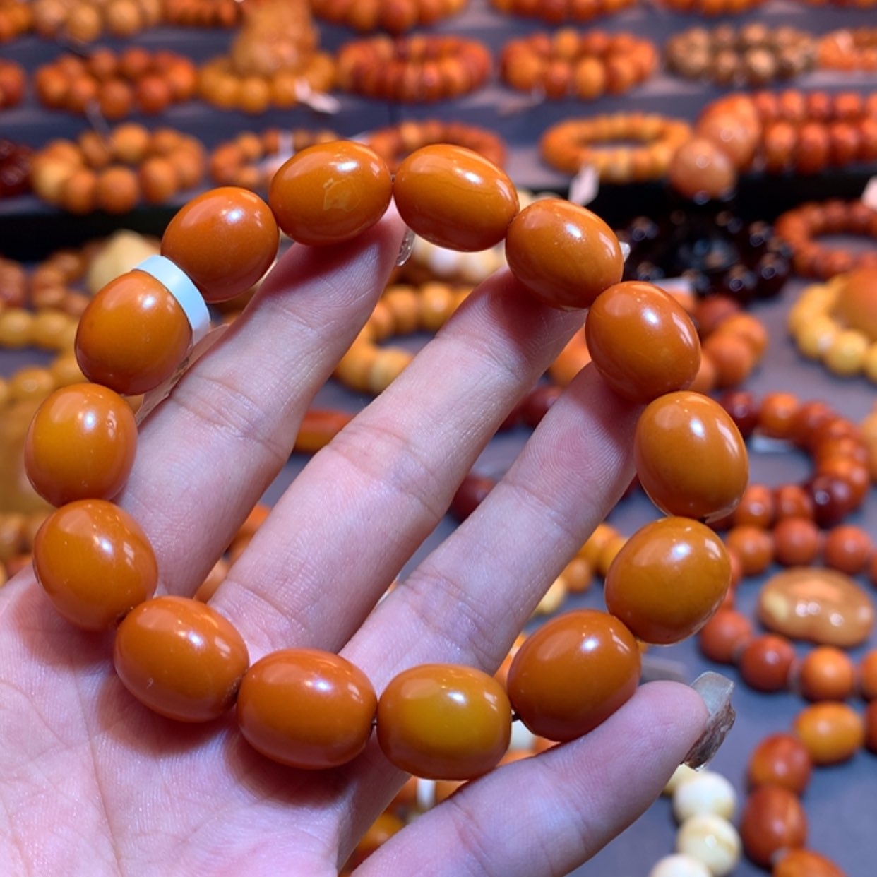 【闪购商品】未镶嵌琥珀手链法***尘蜜蜡