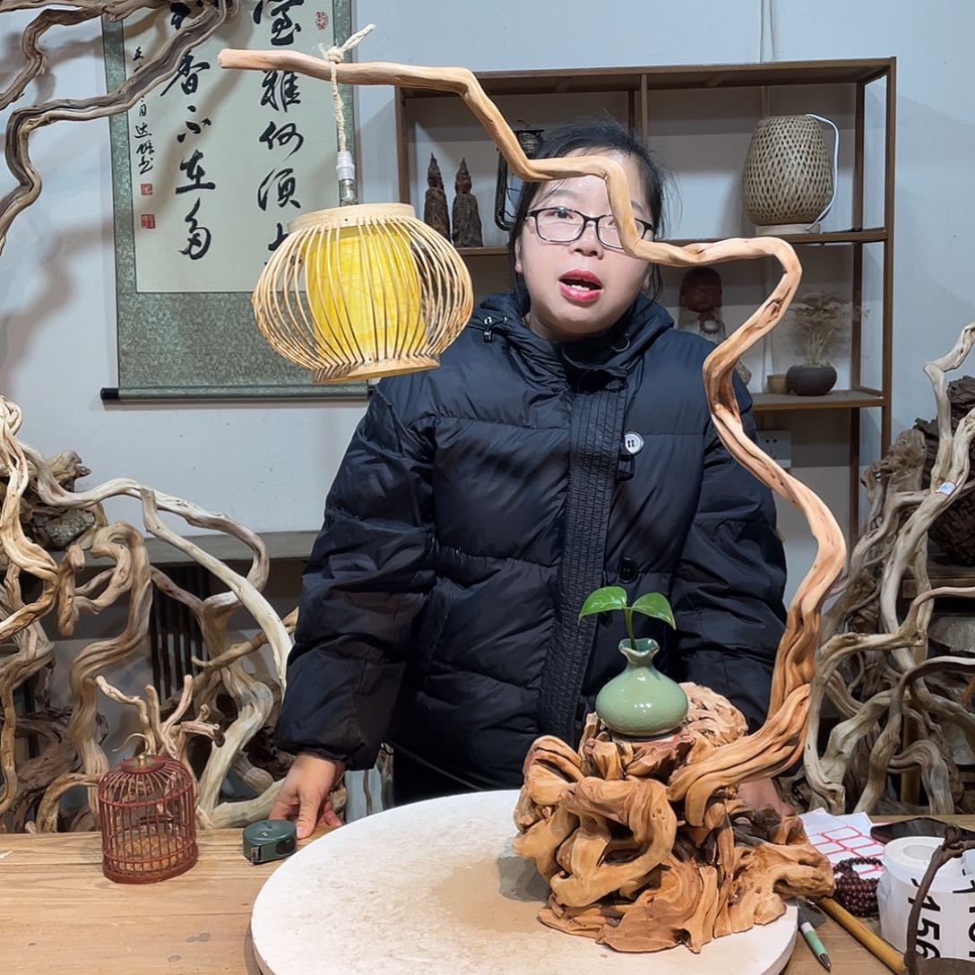 柏木杜鹃根根艺摆件