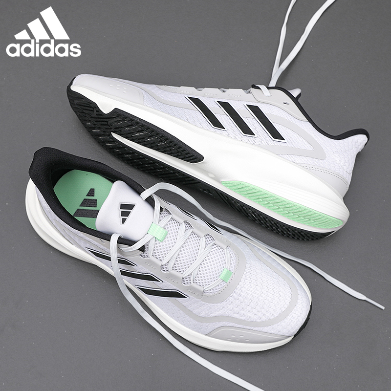 adidas阿迪达斯跑步鞋男鞋2025秋季新款透气运动男生休闲鞋JQ1163