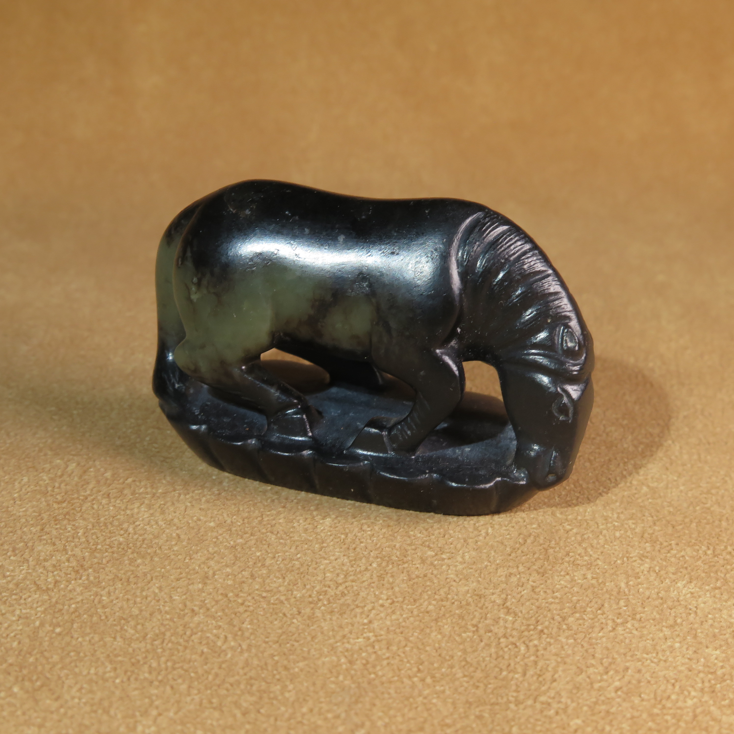 清代老提油玉马摆件/MZ523991/和田玉/民族文物