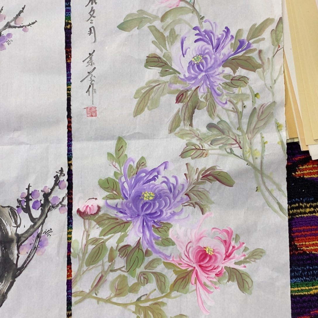 国画国画花鸟四尺四开 琪