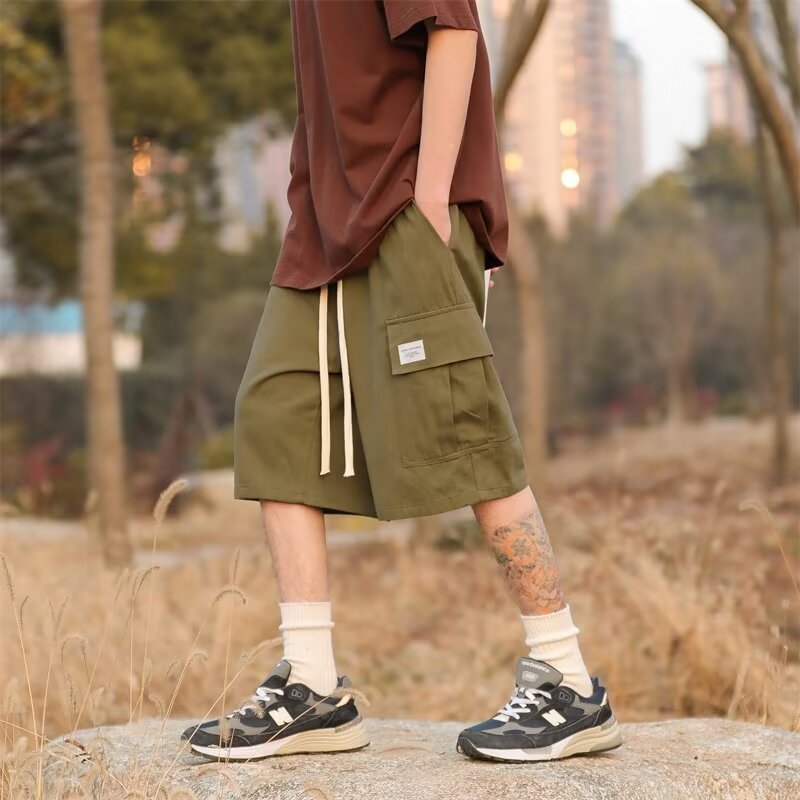 525夏季工装短裤男潮牌ins宽松休闲潮流中裤百搭五分裤潮