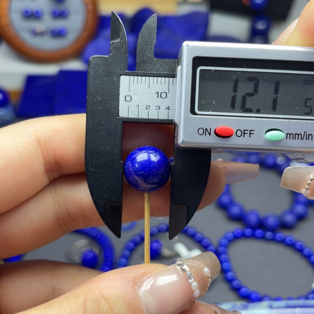 简***青金石未镶嵌12+单珠