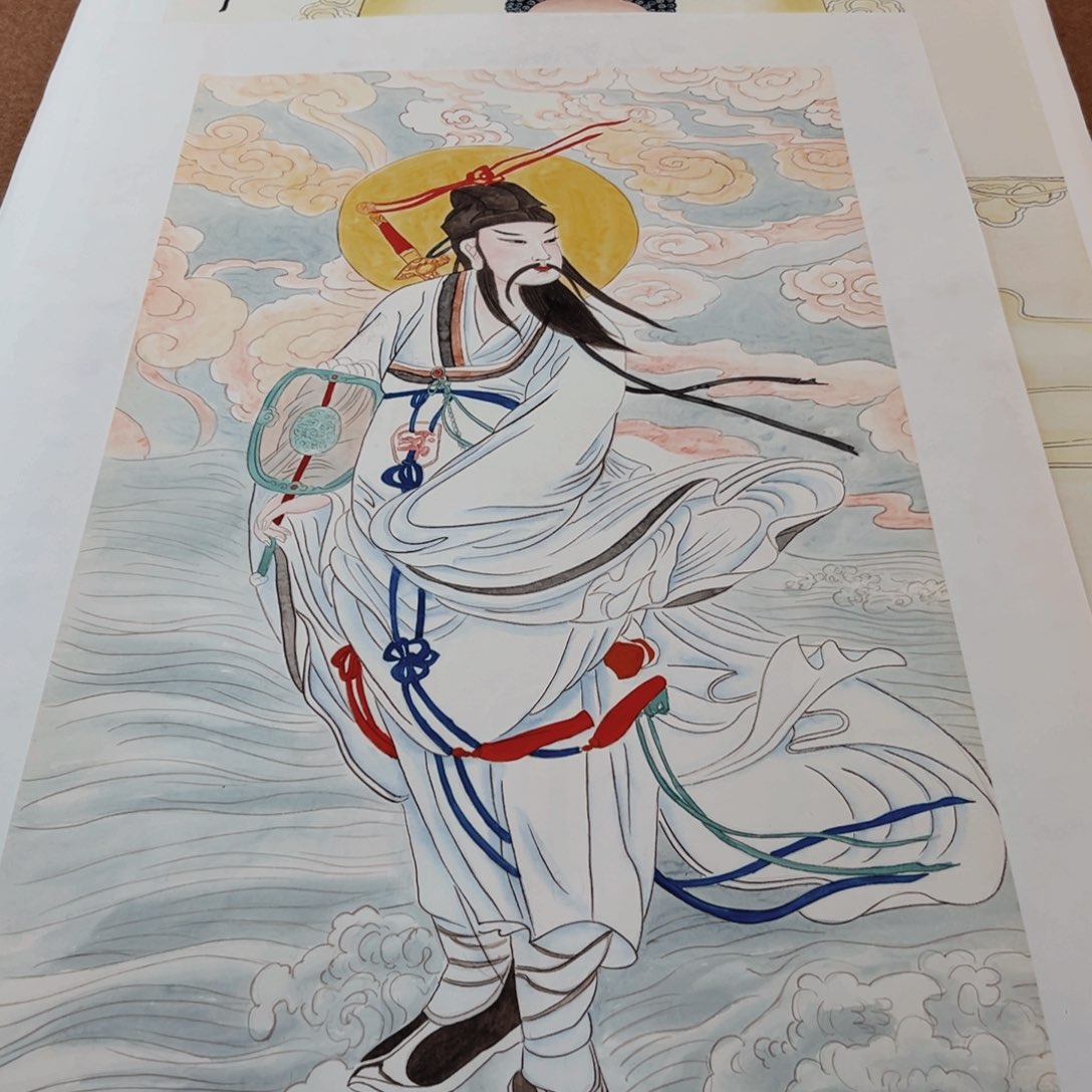 国画根**赞李老师吕祖作品