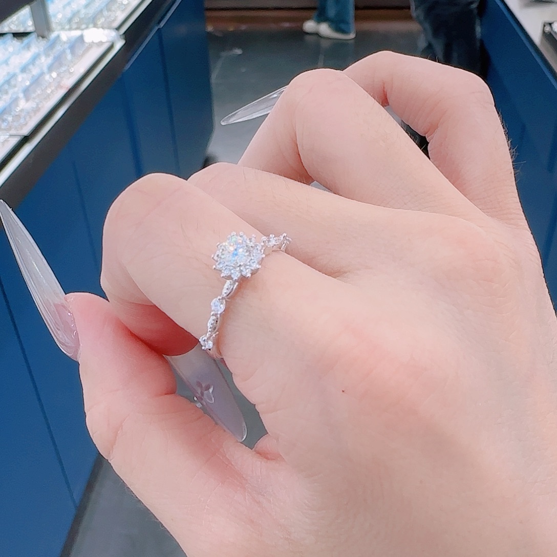 锆石铜合金925银戒指不退换