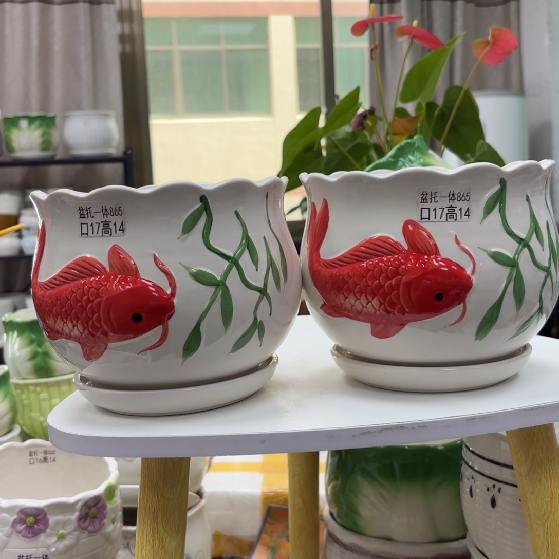 @夏西陶瓷花盆@@5865