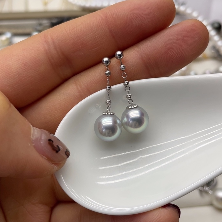 海水珍珠耳饰18K金镶嵌