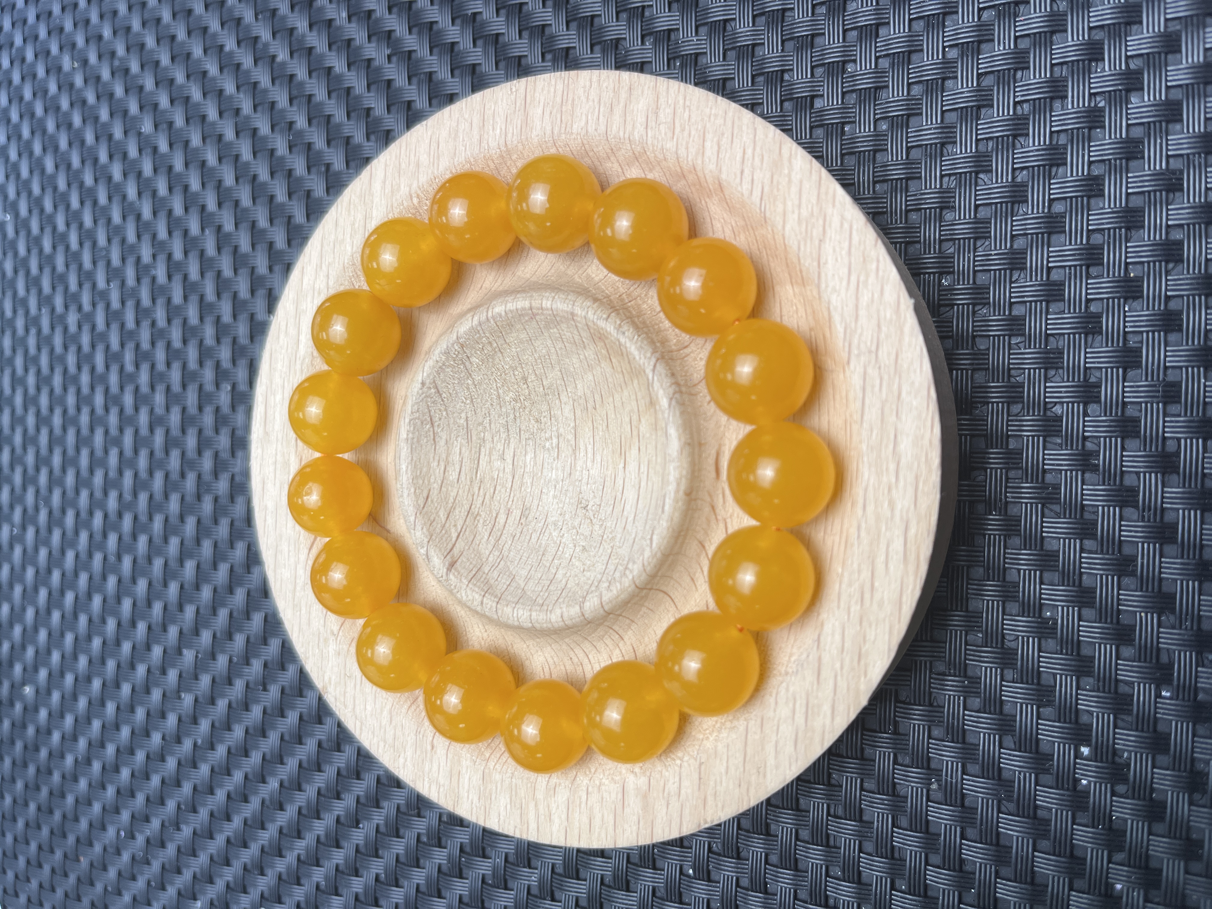 B145老矿冰黄12M手串时尚百搭女款