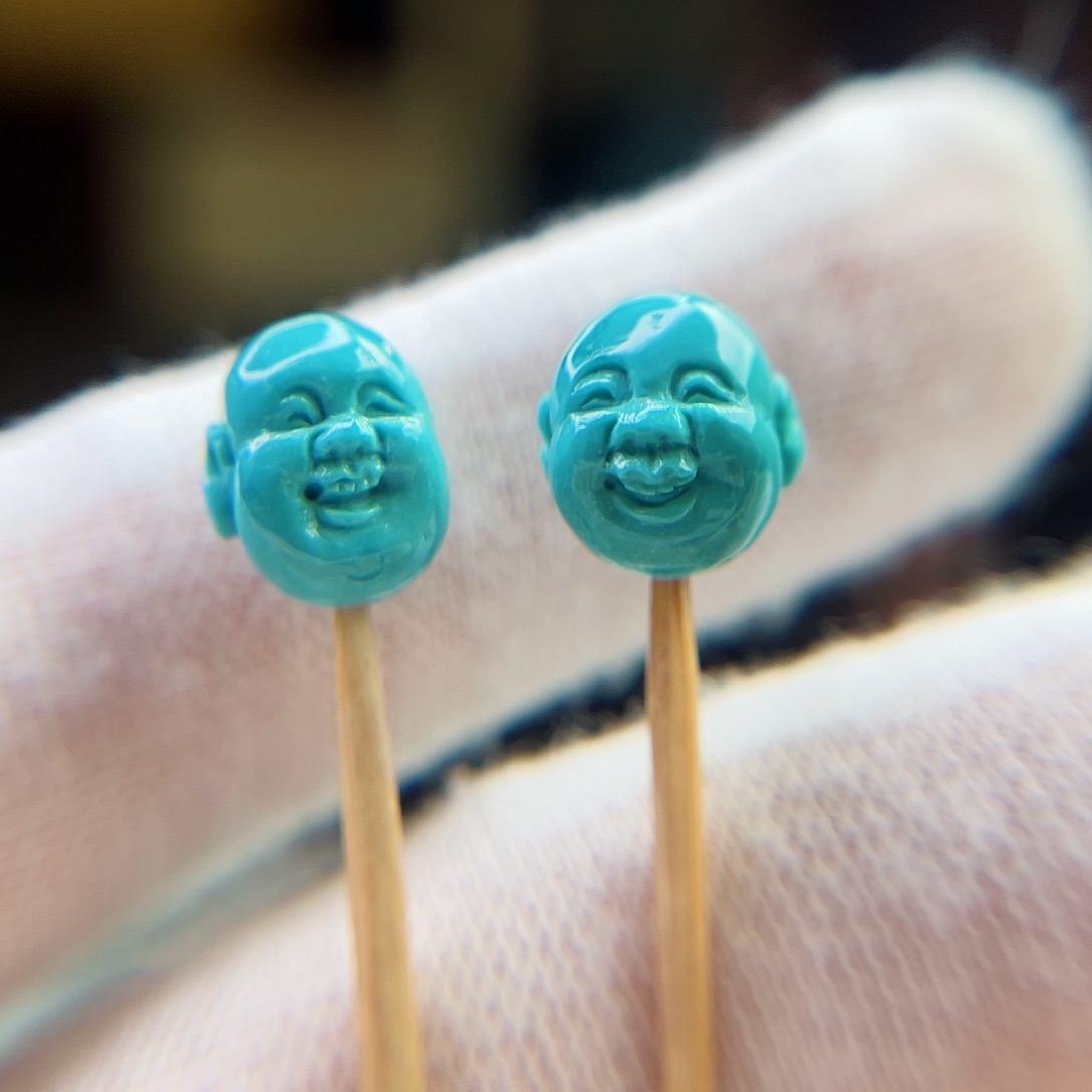 未镶嵌绿松石珠宝奇石厚度8左右