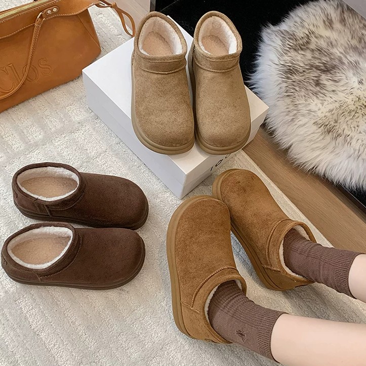 新款防寒毛绒勃肯鞋女冬季加绒加厚保暖雪地靴9920