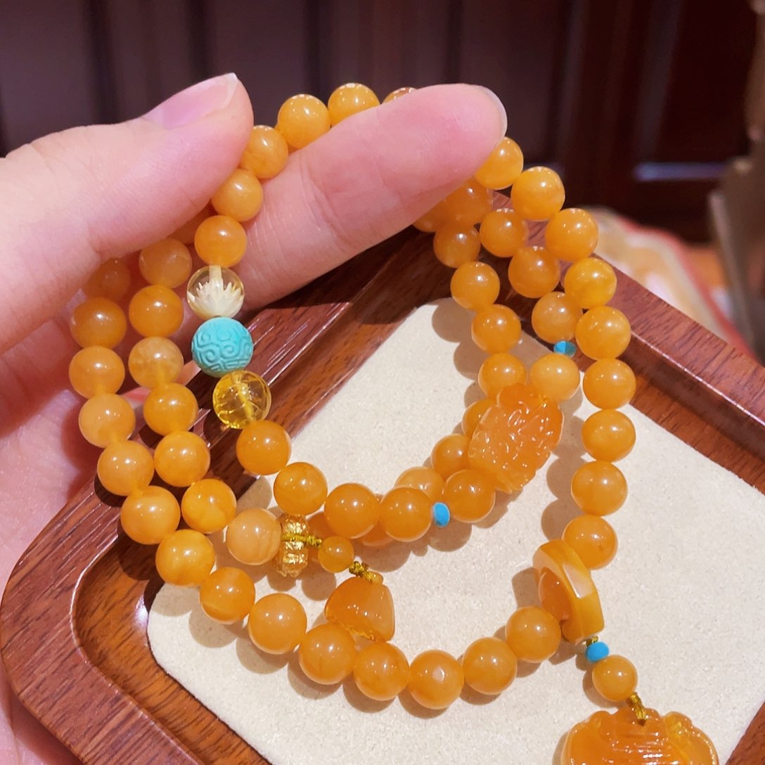 蜜蜡手链未镶嵌手串