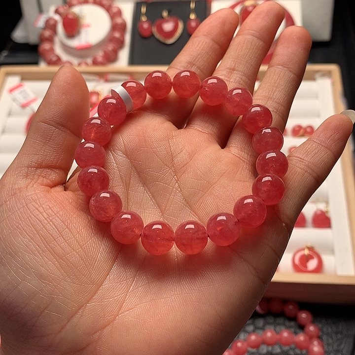 菱锰矿（红纹石）手绳未镶嵌